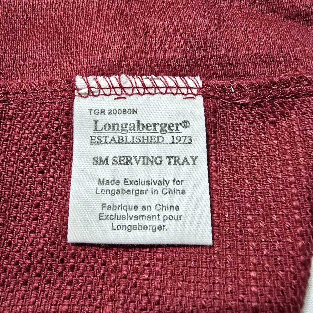 Longaberger Small‎ Serving Tray Rectangle Basket Liner Paprika NEW